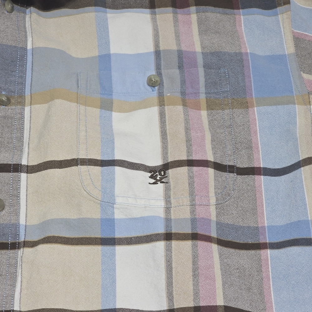 Wrangler 20X Button Up Shirt Mens XL Blue Plaid Western Long Sleeves - Picture 3 of 11